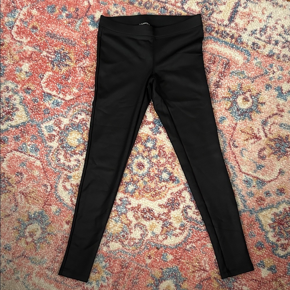 Express Black Faux Leather Leggings